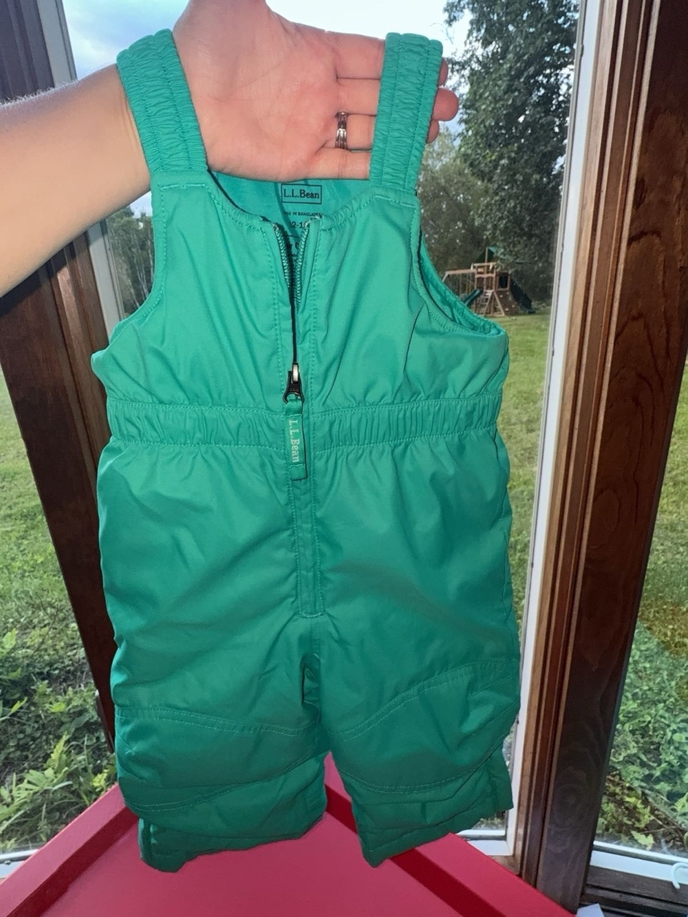 L.L. Bean Teal Kids Snow Bib Overalls